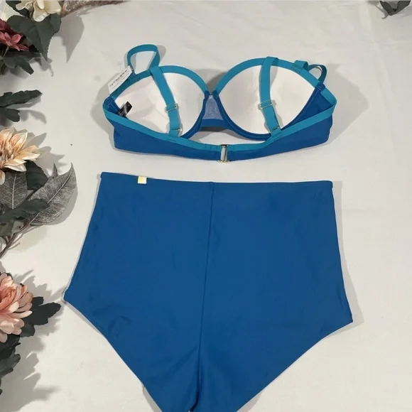 NEW‎ 2PC Summersalt [ 4 ] The Fused Delta Bikini Top + High Waist Bottoms - Picture 8 of 12